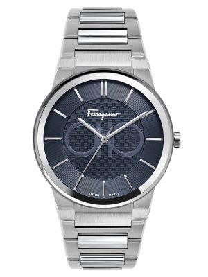 Ferragamo Sapphire Blue Guilloché Dial Men's Quartz Watch