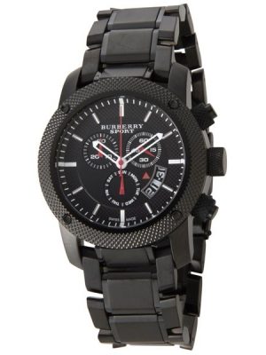 BURBERRY SPORT BLACK STEEL MENS CHRONOGRAPH WATCH