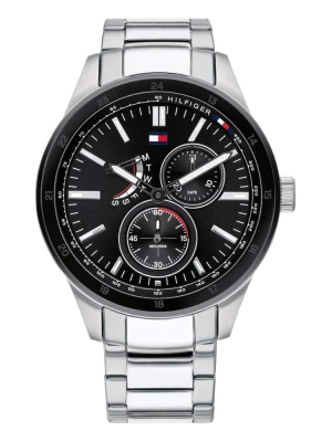 Tommy Hilfiger Watch, Silver Black