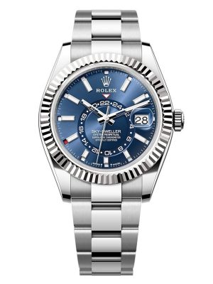 Rolex Sky-Dweller 42 mm Oystersteel and White Gold Blue Dial 336934