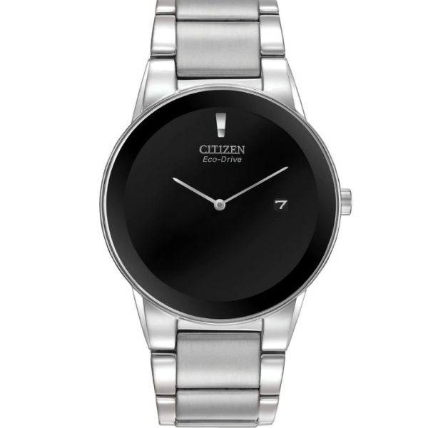 Citizen Men’s Eco-Drive Axiom Silver-Tone Stainless Steel Medium Size Watch