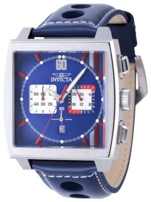 Invicta Men’s S1 Rally Black Leather Quartz Watch
