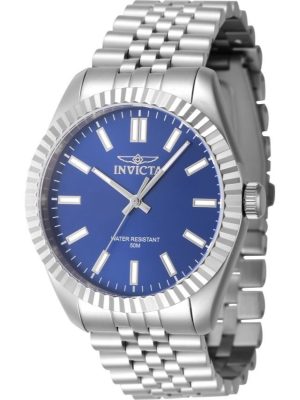Invicta Men’s Specialty Blue Dial Stainless Steel Bracelet Quartz Watch